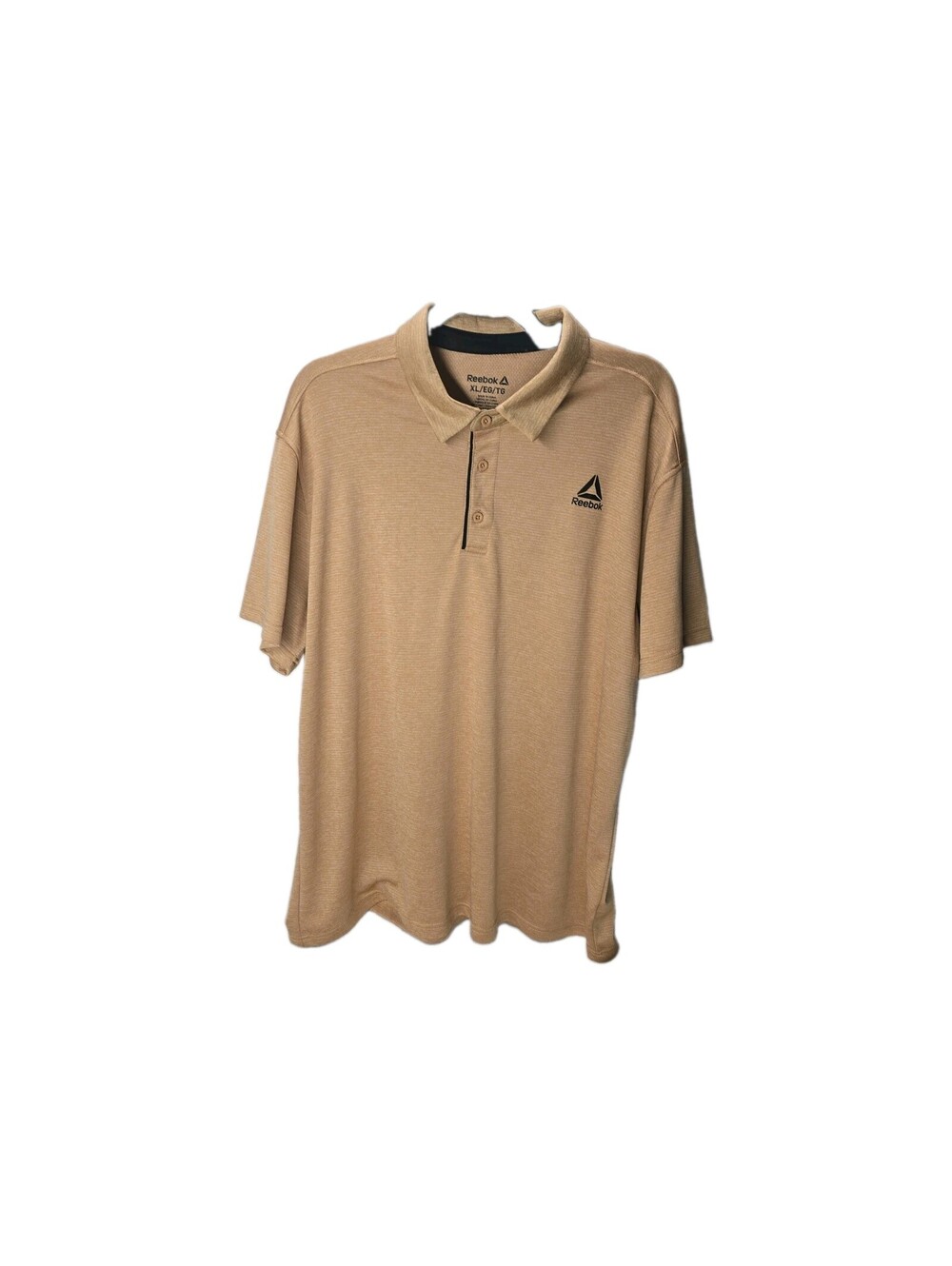 Reebok Polo Shirt Logo Men's XL Lightweight Gold And Black Short Sleeve Saints